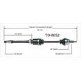 thumbnail image 2 of Wonh To-8052 Cv Axle Shaft Fits select: 2004-2009 LEXUS RX, 2004-2005 TOYOTA HIGHLANDER, 2 of 2