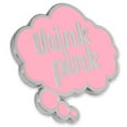 thumbnail image 2 of Think Pink Word Bubble Breast Cancer Awareness Enamel Lapel Pin, 2 of 3