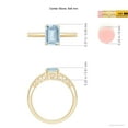 thumbnail image 6 of ANGARA Natural 1.35 ct Aquamarine Solitaire Engagement Ring with Milgrain in 14K Yellow Gold for Women (Size-8x6mm) | March Birthstone, Anniversary, Jewelry Gift for Women | Natural Aquamarine Ring, 6 of 10