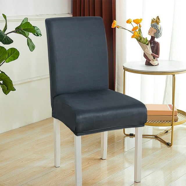 Fundas De Silla De Poliéster 1-Piece Stretch Chair Slipcover for Dining Room Kitchen Seat Protector Nylon Spandex Fabric Washable Full Cover Elastic Design for Wedding Banquet Decor JASKFLY