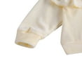 thumbnail image 3 of Newborn Baby Girls 2Pcs Outfits Ruffle Pullovers Tops Bow Long Pants Clothes Sets, 3 of 6