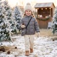 thumbnail image 4 of Abcomgle Girls Winter Coats Size 7-8 Winter Stand Collar Toddler Down Jacket Warm Lightweight Toddler Puffer Coat Quilted Boys' Outerwear Jackets & Coats, 4 of 7