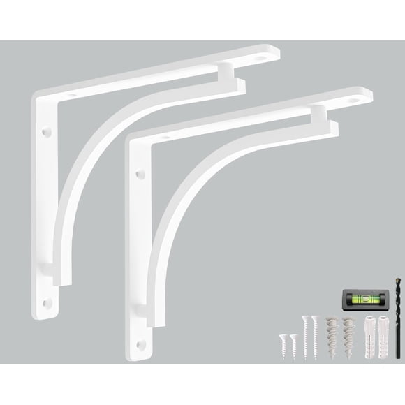 Soportes de estantería Balin Designs, clásicos, blancos, 30 cm, resistentes