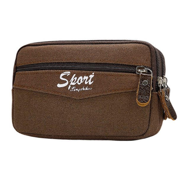 Bolso de cintura para hombre al aire libre con cremallera riñonera deportiva multifunción riñoneras