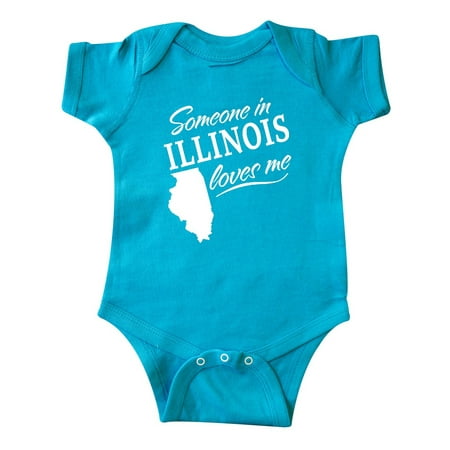 

Inktastic Someone in Illinois Loves Me Gift Baby Boy or Baby Girl Bodysuit