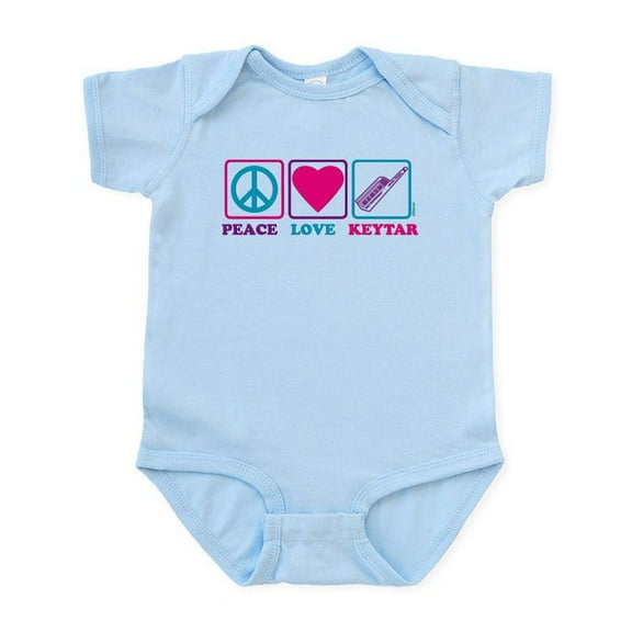 CafePress - Peace Love Keytar Infant Bodysuit - Baby Light Bodysuit, Size Newborn - 24 Months