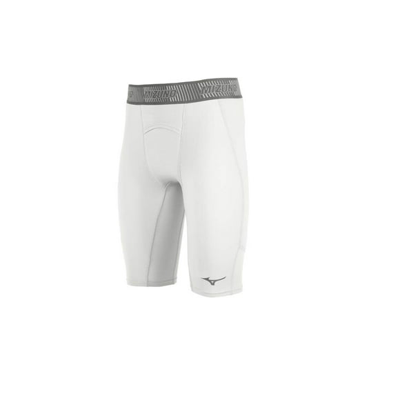 Mizuno Youth Aero Vent Padded Sliding Short, White, Large