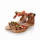 thumbnail image 5 of Sandalias bohemias con correa de tobillo de seda para vacaciones en la playa para mujer Wmkox8yii  nm866, 5 of 5