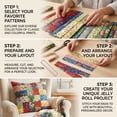 thumbnail image 3 of iMzoon 80 Pcs Jelly Roll Fabric Strips Vintage William Morris Flowers Quilting Fabric Roll Fabric Squares Jelly Patchwork Precut Strips Bundles for Materials Craft DIY Sewing Cloths, 3 of 11