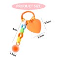 thumbnail image 2 of 2 Pcs Porte-Clés Cœur Coloré, Porte-Clés Pendentif pour Sac à Main, Décorations de Sac à Main, 2 of 5