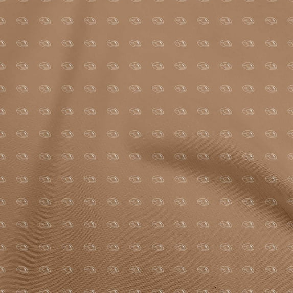 oneOone Cotton Jersey Tawny Brown Fabric Retro Mouse Fabric For Sewing Printed Craft Fabric By The Yard 58 Inch Wide