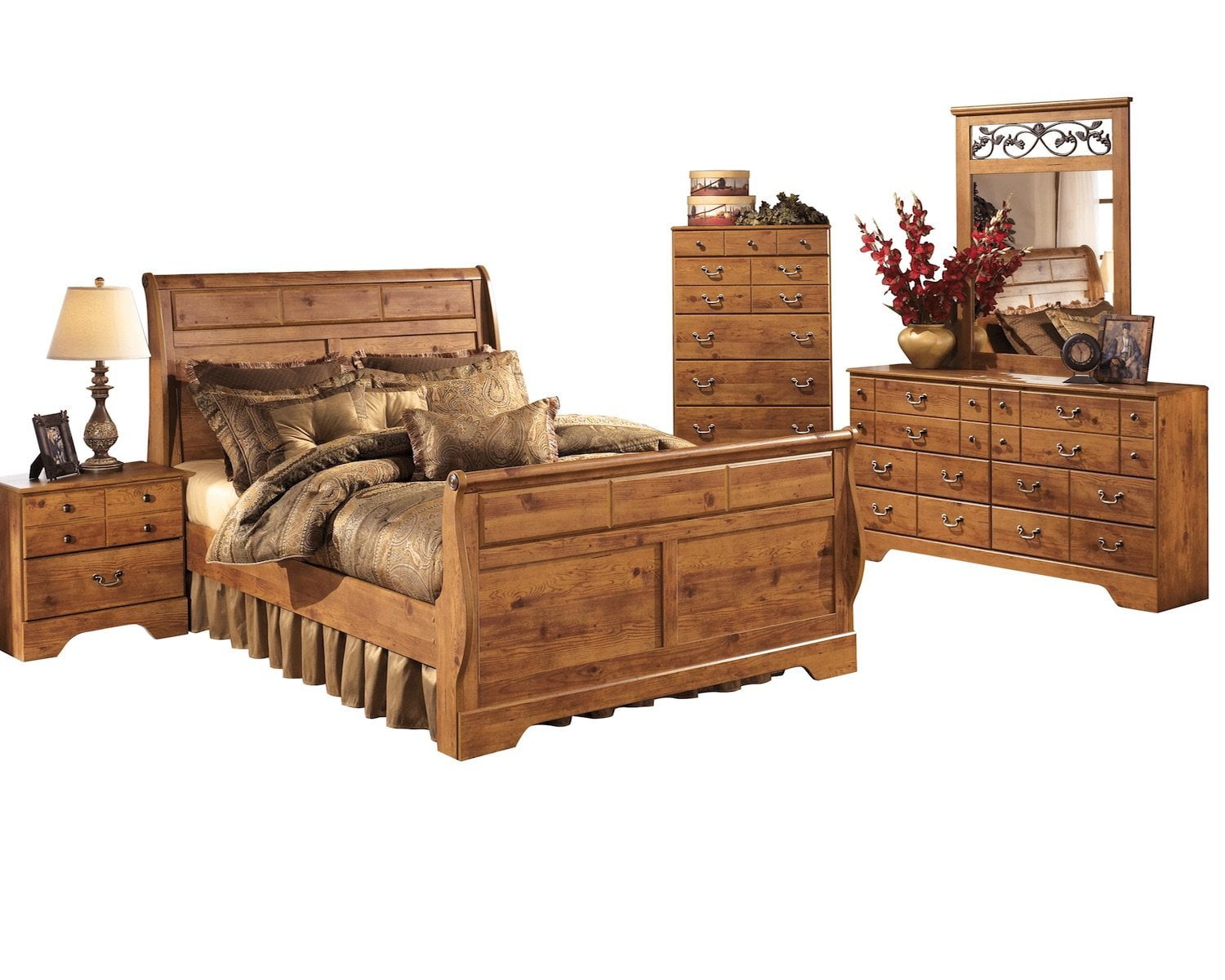 Ashley Furniture Bittersweet 5 PC E King Sleigh Bedroom Set w/ Chest