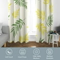 thumbnail image 4 of Yellow Green Leaf Blackout Curtains, Leaves Botanical Curtains For Living Room, Bedroom, Modern Minimalist Grommet Window Treatments Room Decor 52"W x 96"L, 4 of 6