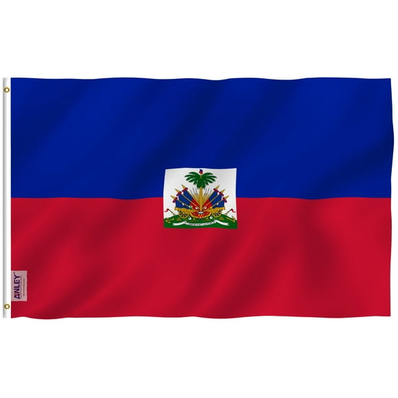Anley Fly Breeze 3x5 Foot Haiti Flag - Vivid Color and UV Fade Resistant - Canvas Header and Double Stitched - Haitian National Flags Polyester with Brass Grommets 3 X 5 Ft