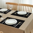 thumbnail image 2 of Black Placemats Set of 4,Funny Holiday Place Mats Decorations Washable Table Mats 12 x 18 Inch (Eat Good Laugh Often Live Well), 2 of 5