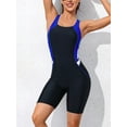 thumbnail image 3 of Charmo Women Boyleg Swimsuit One Piece Racerback Athletic Bathing Suit, 3 of 7