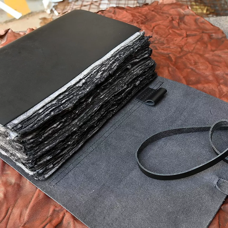 Pentagram / Triquetra Leather Journal Antique paper-
