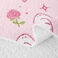 thumbnail image 5 of Erosebridal Girls Bowknot Twin Quilt Set, Pink Spring Butterfly Floral Twin Coverlet Set, 2 Pieces, 5 of 7