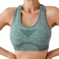 thumbnail image 3 of THDHVS Sports Bras for Women,Wireless Bra,Fashion Padded Sports Bra Solid Color Light Impact Support for Workouts Green, 3 of 4