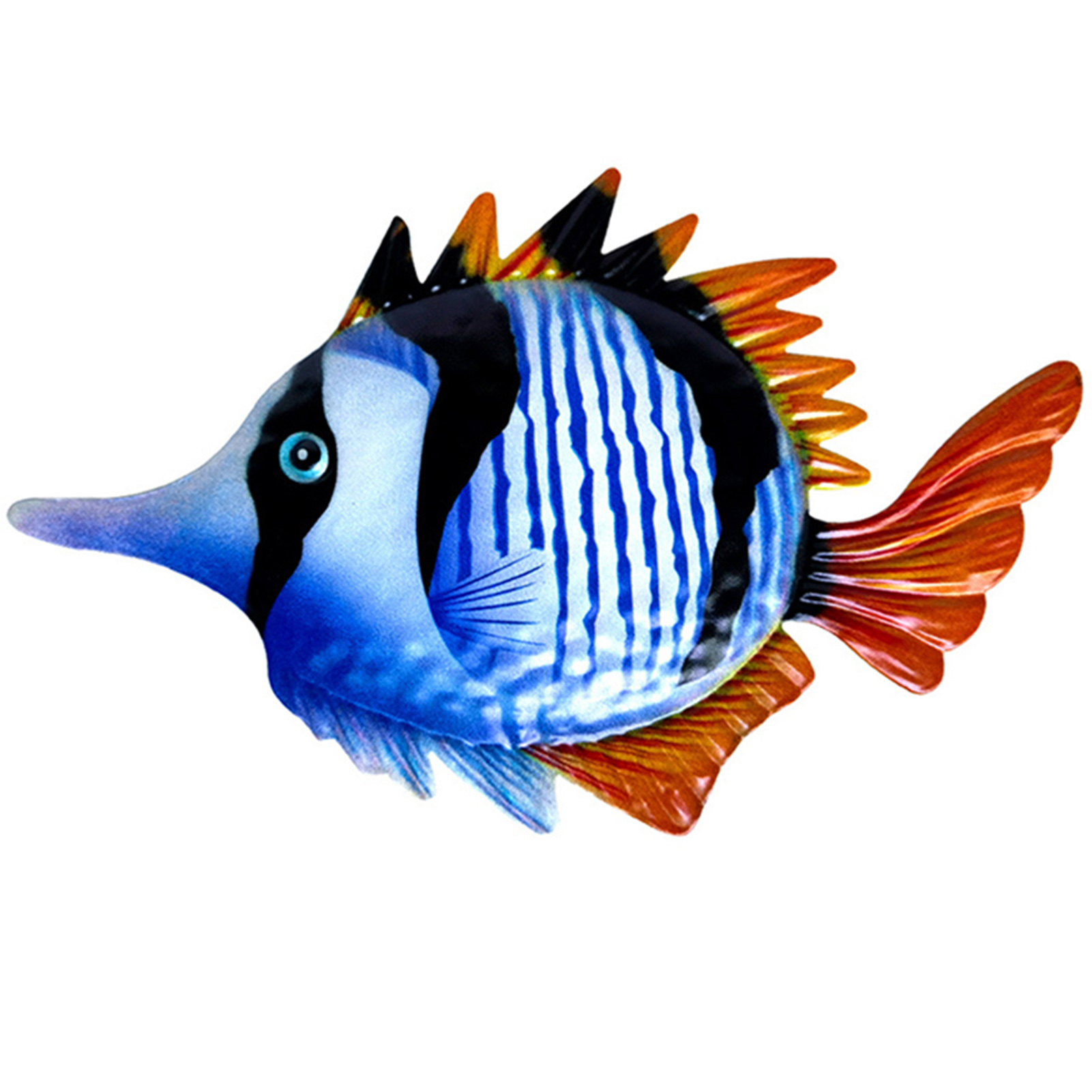 Metal Tropical Fish Wall Art Decor Beautiful Vintage Sculptures