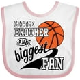 thumbnail image 3 of Inktastic Little Brother and Biggest Fan Basketball Player Boys Baby Bib, 3 of 4