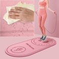 thumbnail image 1 of Colchoneta para r con cuerda de ejercicio TPE, insonorizada, absorción de impactos, cojín de fitness para interiores de alta densidad, colchoneta Rosa de espesor 6 mm Baoblaze cojín de gimnasio de yoga, 1 of 8