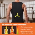 thumbnail image 5 of Vaslanda Neoprene Sauna Suit for Men Waist Trainer Vest Zipper Body Shaper Tank Top, 5 of 7