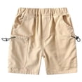thumbnail image 5 of Gubotare School Shorts for Boys Toddler Boys Sport Jogger Shorts,Kids Summer Solid Active Short Pants Size 7-8 (Beige,7-8 Years), 5 of 5