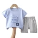 thumbnail image 5 of Traje de verano de algodón puro para niños, camiseta de media manga para niños, ropa deportiva para el hogar para niños y niñas, 5 of 5