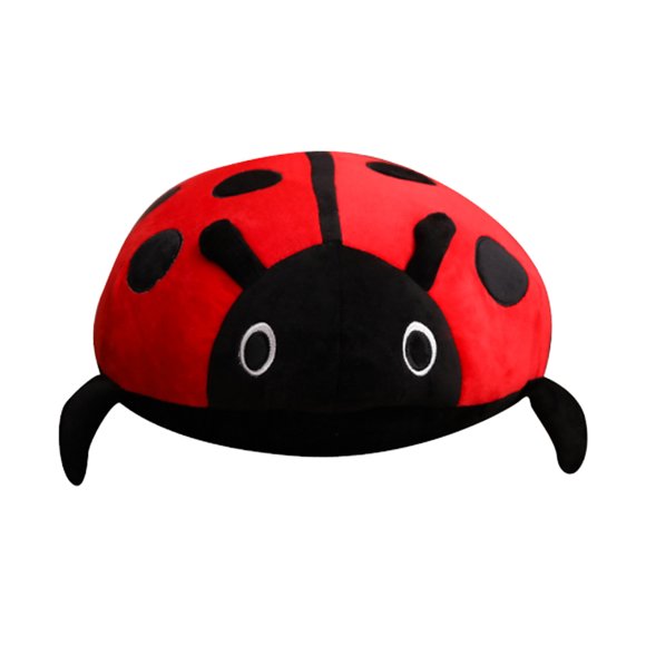 Shisuyan 1pc Cartoon Coccinella Septempunctata Doll Adorable Plush Toy Stuffed Insect Doll Household Decoration Festival Gift (40cm)
