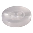 thumbnail image 2 of Mibo Polyester Shirt Buttons - 4 Hole - Imitation Trochus Shell (Front , Sleeve , Collar) Combo Pack - 14L(9mm)4pcs - 18L(11mm)10pcs - White, 2 of 2