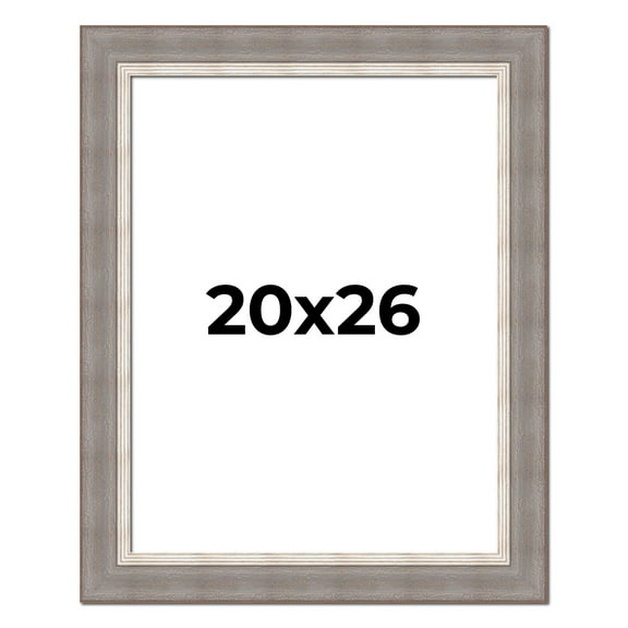 20x26 Frame Grey Real Wood Picture Frame Width 2.75 Inches | Interior Frame Depth 0.5 Inches |