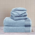 thumbnail image 2 of GLAMBURG Ultra Soft 6 Pack Cotton Towel Set, Contain 2 Bath Towels 28x55 inch, 2 Hand Towels 16x24 inch & 2 Wash Coths 12x12 inch, Compact Lightweight Quickdry Towel Set for Everyday use - Sky Blue, 2 of 8