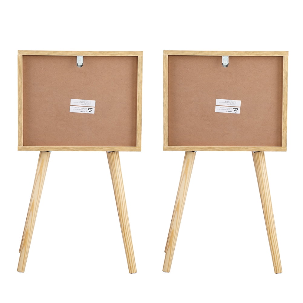Kadyn Accent Tables for Living Room, End Side Table for Sofa Couch, Storage Cabinet with 2 Drawer and Solid Wood Legs for Bedroom - Set of 2 Kadyn Accent Tables for Living Room, End Side Table for Sofa Couch, Storage Cabinet with 2 Drawer and Solid Wood Legs for Bedroom - Set of 2