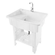 Miumaeov Utility Sink with Faucet, Polypropylene