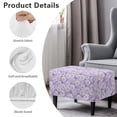 thumbnail image 6 of Xoenoiee Daisy Flower Print Ottoman Cover Rectangle Folding Storage Ottoman Slipcovers Jacquard Stretch Cube Footrest Foot Stool Covers Protector with Elastic Band, Small, 6 of 7