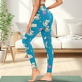 thumbnail image 3 of COEQINE Women 4-Way Stretch Yoga Pants with Pockets High Waisted Tummy Control Buttery Soft Running Workout Leggings Hip Lift Casual Tights, Cat Moon Planet Star Cloud Blue, M, 3 of 7