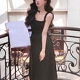 thumbnail image 5 of Sexlip Womens Satin Slip Midi Dress Open Back Design Silky Fabric Relaxed Silhouette for Stylish Gatherings Black L, 5 of 7