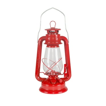 Stansport 12" Hurricane Lantern (Red) Kerosene Camping Lamp
