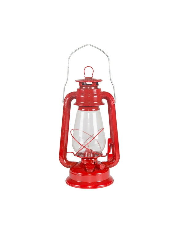 Stansport 12" Hurricane Lantern (Red) Kerosene Camping Lamp