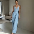 thumbnail image 4 of Quixlent Summer Jumpsuits for Women, Sleeveless Spaghetti Strap Overall, V Neck Casual One Piece Outfits with Pockets, 4 of 7