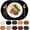 Black, variant on Placemats, Oval Placemats 2mm Ultra Thick Faux Leather Table Mats, Heat Resistant Waterproof Wipeable Dining Mats for Kitchen Table, Set of 8, Beige