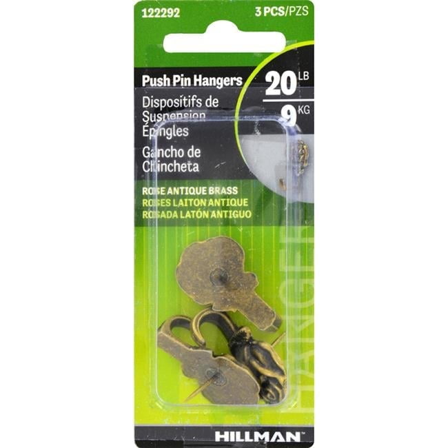 Hillman Fastener Corp Hillman Anchor Wire Rose Decorative Push Pin Hanger, Case of 10