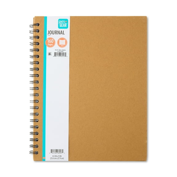 Pen+Gear Kraft Wire Journal, 8.5"x 11", College Rule, 80 Sheets, All Ages
