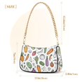 thumbnail image 3 of FORMRS Womens Shoulder Bag with Chain Strap Clutch Purse Cute Tote Handbag, Purple Vegetables Pattern, 3 of 7