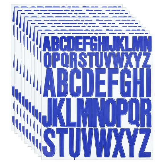 Uxcell 10 Sheets Letter Stickers, Self-Adhesive Alphabet Stickers for Bulletin Board Letters Kit Mailbox Numbers Labels DIY Crafts Art Making, Dark Blue