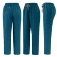 thumbnail image 5 of UVEASISHA Scrubs for Men Medical Uniforms V-Neck Scrub Top Drawstring Straight Pants Anti-Wrinkle Scrubs Sets with Multi Pockets Navy M, 5 of 7