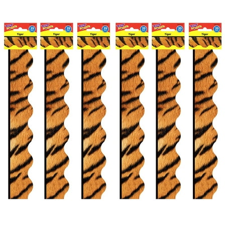 TREND Tiger Terrific Trimmers, 39 Feet Per Pack, 6 Packs