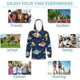 thumbnail image 5 of Pofeuu Planets and Stars Print Kids Pullover Hoodies Warm Thick Hooded Sweatshirt with Packet for Boys Girls-Medium, 5 of 6