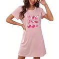 thumbnail image 4 of Jamicy Sleepwear Dress for Women Gifts for Mom Women's Nightgown Cute Print Sleep Shirts Soft Nightshirt Lightweight Pajamas Dress, 4 of 5